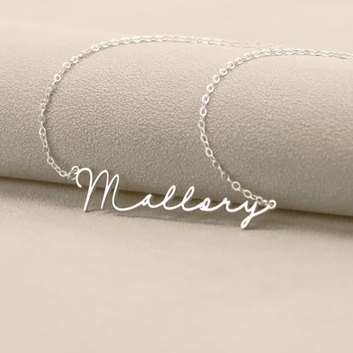 DayOfShe Custom Name Necklace for Women Gifts, 18K Gold Plated Layered Names Necklace Personalized Gifts for Birthday - color: Style 4-Sterling Silver