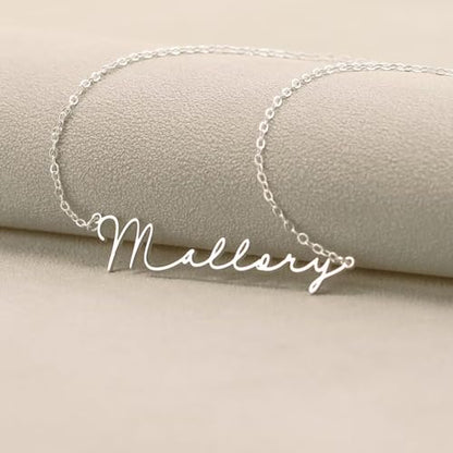DayOfShe Custom Name Necklace for Women Gifts, 18K Gold Plated Layered Names Necklace Personalized Gifts for Birthday - color: Style 4-Sterling Silver