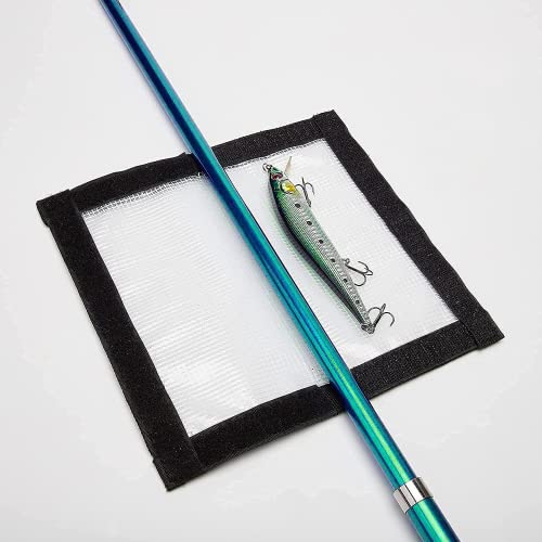 2-8 Pack Fishing Lure Wraps, Resistant Clear PVC Lure Covers for Rod Fabric Hook Protectors - color: 8 Pack