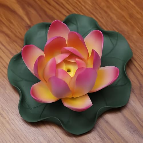 Pink Ceramic Lotus Incense Burner - Flower Incense Holder for Sticks & Cones, Aromatherapy Burner for Home Decor, Meditation Yoga Room Zen Decor, Housewarming Gift