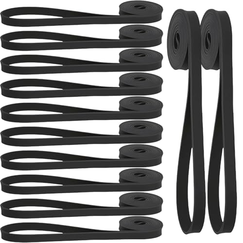12-Pack Resistance Bands Set - Pull Up Assist, Strength Training & Physical Therapy for Home Gym | Exercise Loop Bands for Men & Women - color: Black 25-65lbs