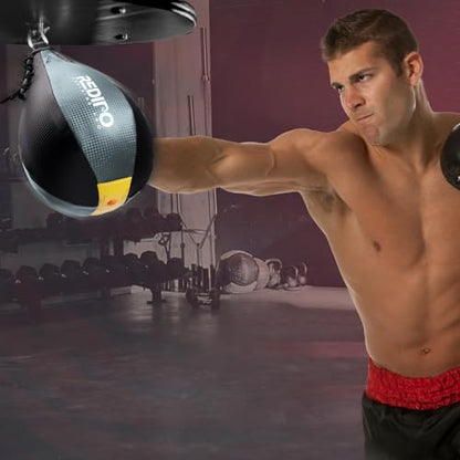 Boxing Speed Bag - PU Leather Speed Punching Ball for Boxing, MMA Training Speed Ball Reflex Ball Boxing Equipment, Punching Bag Workout Kicking Training Home Gym Exercise Speed Ball - color: Grey