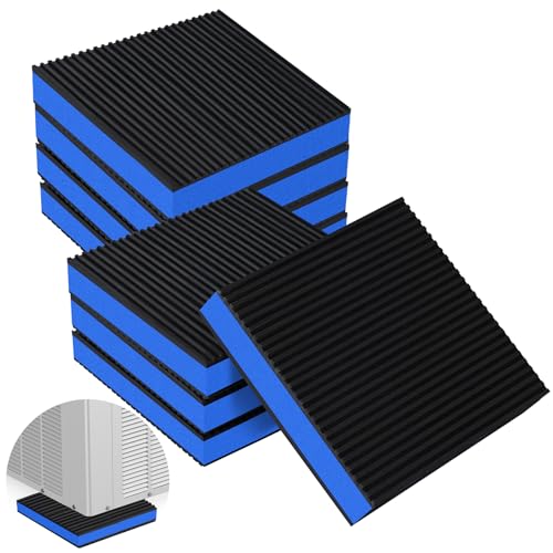 ToLanbbt 8 Pack Anti Vibration Pads for Washing Machine 6"x6", 7/8"T EVA Mechanical Damping Vibrating Sound Isolation Pad Rubber Isolator Mat for Compressor, Air Conditioner, Washer, Dryer, Treadmill - size: 6'' X 6'' X 7/8"
