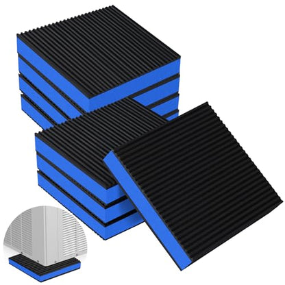 ToLanbbt 8 Pack Anti Vibration Pads for Washing Machine 6"x6", 7/8"T EVA Mechanical Damping Vibrating Sound Isolation Pad Rubber Isolator Mat for Compressor, Air Conditioner, Washer, Dryer, Treadmill - size: 6'' X 6'' X 7/8"