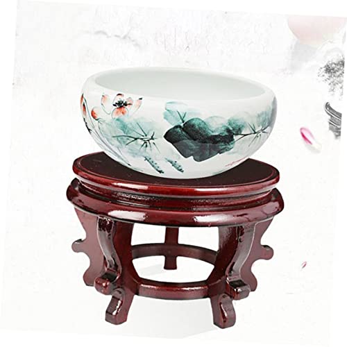 Toyvian Wooden Plant Pot Riser High Density Board Sturdy Display Stand for Indoor Flowerpots Vase Fish Tank Base with Stable Support Wood Plant Stand for Various Shapes