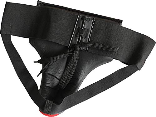 RDX Groin Protector for Boxing, Muay Thai, Kickboxing and MMA Fighting, SATRA Approved Maya Hide Leather Abdo Gear for Martial Arts, Jockstrap Abdominal Guard for Sparring, Taekwondo and Grappling