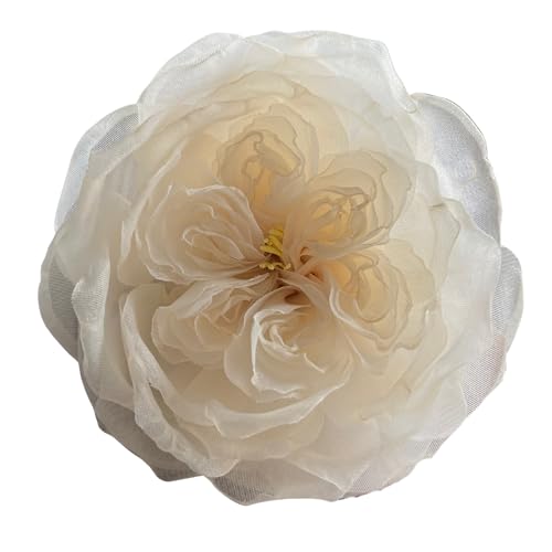 Handcrafted Silk Rose Brooch, Claire Austin English Rose Inspired, Organza flower brooch, Handmade Flower pin