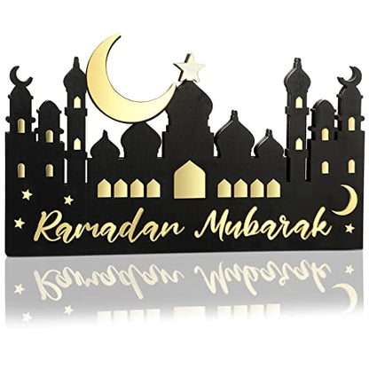 Kathfly Ramadan Mubarak Islamic Table Centerpiece Home Decor Eid Ramadan Mubarak Decor Islamic Home Art Muslim Gift