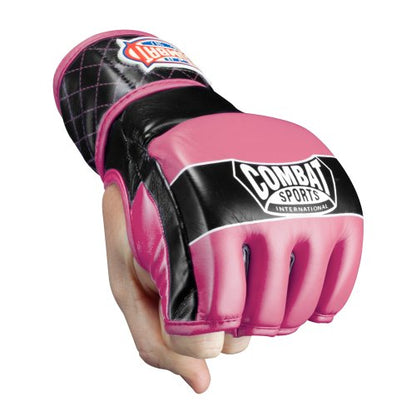 Combat Sports Traditional MMA Fight Gloves - color: Black / Red, size: Standard