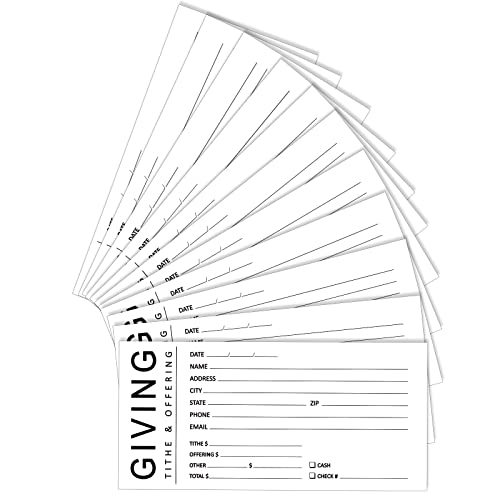 Eaasty 200 Pieces Church Offering Envelopes My Offering Bill Size Envelope Church Tithe Envelopes for Donations, Religious Occasions(Giving Style) - style: Giving Style