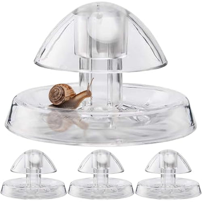 4Pcs Snail Trap 2.36x2.36in Clear White Plastic Aquarium Snail Trap Catch Box for Aquarium Fish Tank Accessories