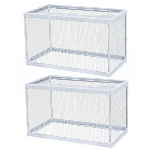 Aquarium Breeder Box, 2 Packs Aquarium Breeder Box, Large Fish Breeding with Suction Cups, Suspended Isolation Net for Fry, Guppy, Betta, Shrimp and Sick Fish