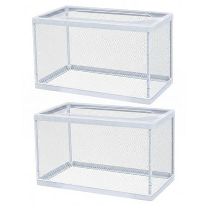 Aquarium Breeder Box, 2 Packs Aquarium Breeder Box, Large Fish Breeding with Suction Cups, Suspended Isolation Net for Fry, Guppy, Betta, Shrimp and Sick Fish