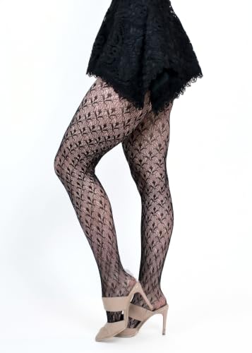 Millennials In Motion Sheer Elegance Patterned Tights - color: 3-pack Fleur De Lis