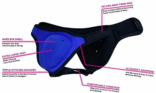 TMA Ear Guards for Grappling, BJJ and Wrestling, Neoprene Padded Headgear for Boxing Training, Sparring, Fighting, Martial Arts with Adjustable Strap, Ear Protection for Rugby, Judo, Jiu Jitsu