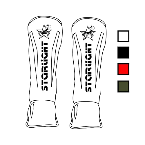 MMA Martial Arts Shin Guards – Padded, Adjustable Muay Thai Leg Guards with Instep Protection for Kickboxing/MMA Training and Sparring – Durable, Professional Equipment
