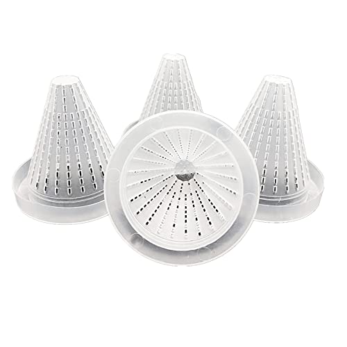 alfyng 8pcs Aquarium Red Worm Cone Feeder, Bloodworm Cone Feeder, Shrimp Fish Food Feeding Plastic Cup with Suckers for Fish Tank (2.64 x 2.64 inch)