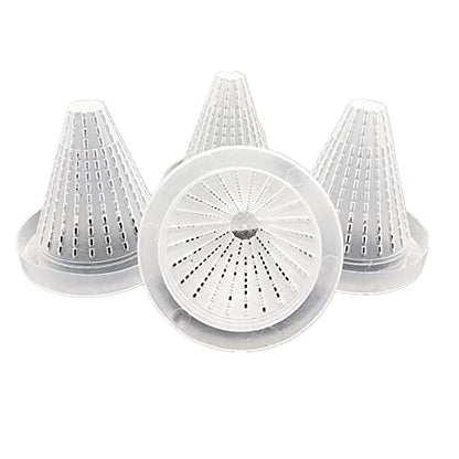 alfyng 8pcs Aquarium Red Worm Cone Feeder, Bloodworm Cone Feeder, Shrimp Fish Food Feeding Plastic Cup with Suckers for Fish Tank (2.64 x 2.64 inch)
