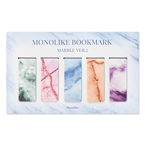 Monolike Magnetic Bookmarks Marble Ver.2, Set of 5 - color: Marble Ver.2