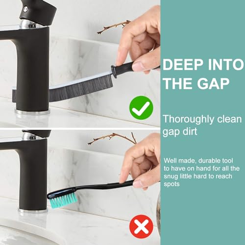 Crevice Cleaning Brush，Hard-Bristled Grout Brush，2026 New Multifunctional Gap Cleaning Brush Tool，Dead Corners Brushes for Bathroom Kitchen Tiles Window Door Slots，3pcs