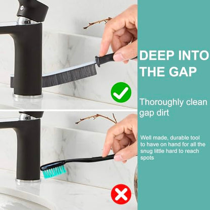 Crevice Cleaning Brush，Hard-Bristled Grout Brush，2026 New Multifunctional Gap Cleaning Brush Tool，Dead Corners Brushes for Bathroom Kitchen Tiles Window Door Slots，3pcs
