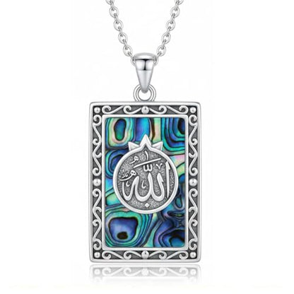 PROESS 925 Sterling Silver Hamsa/Allah Necklace Evil Eye Amulet Jewelry Gifts for Men Women - style: Tarot Allah