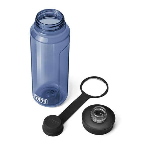 YETI Yonder Water Bottle with Yonder Tether Cap, Lightweight, Leakproof and BPA-Free - color: Navy, size: 34 Ounces