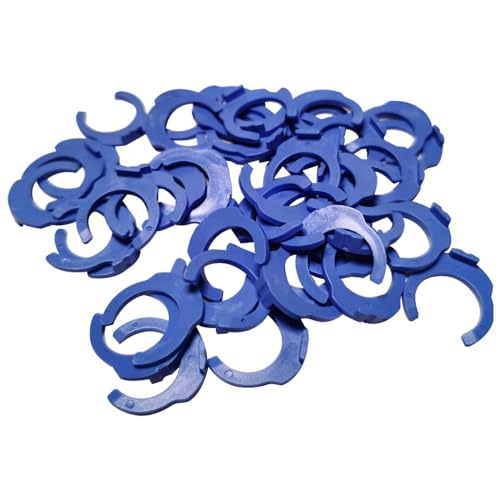 1/2" Blue Locking Clip Clamps for RO Reverse Osmosis Water Filtration Systems or Other Quick Connect Fitting Replacement Parts Accessory. (1/2" clips 50pcs) - size: 1/2" clips 50pcs