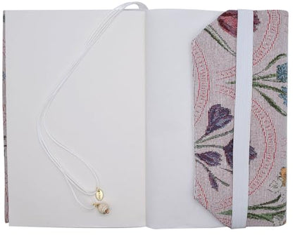 BLBMH 5x8 Book Cover | Handmade Non-Stretch Fabric Sleeve with Bookmark | for Paperback Bible Journal | Privacy Reading Gift for Women - WD Flower Pink - color: Wd Flower Pink