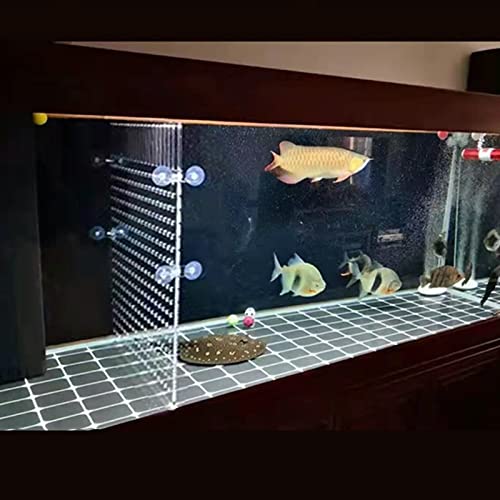 Fish Tank Divider Aquarium Acrylic Isolation Grid Board Divider with Suction Cups Accessories Transparent Plate Baffle Blocking Fish Partition Net Freshwater Ornament 25x30cm/9.84x11.81in - size: 25x30cm
