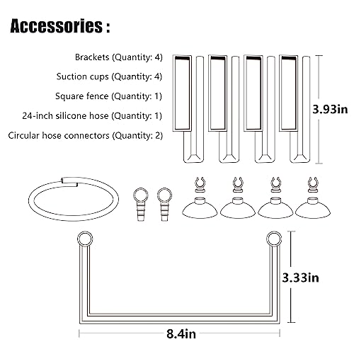 HOZOE Floating Plant Fence for Aquarium, Separates Floating Plants, Automatically Adjusts Height with Water Level, Suitable for All Floating Plants and Most Aquariums. - style: Combo Pack