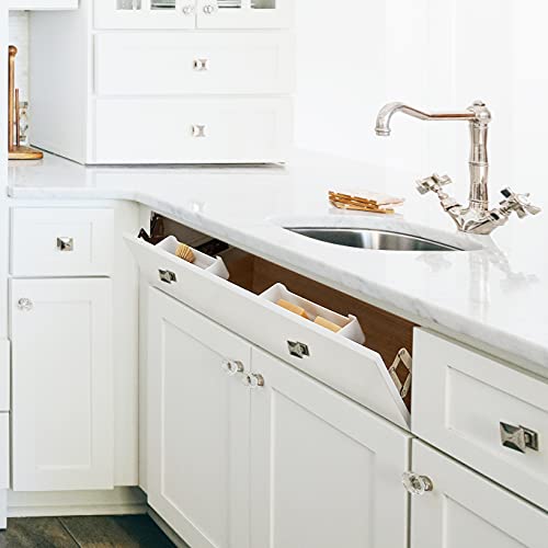 Knape & Vogt PSF11SH-2-W Polymer Sink Front Tray with Hinges Cabinet Organizer, 3 by 11 by 2-Inch - size: 11-inch (width)