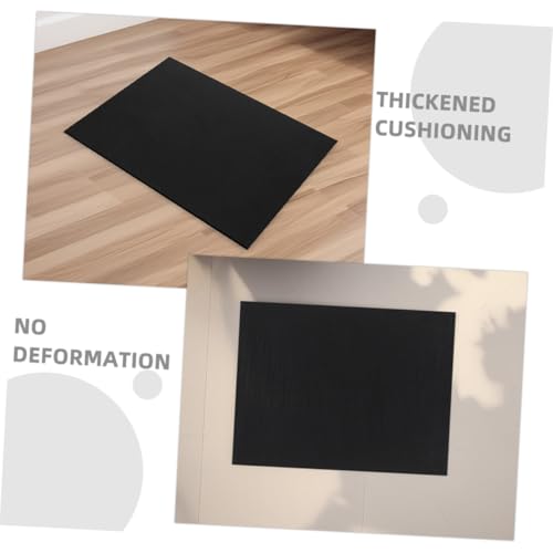 BESPORTBLE 2pcs Thick Sponge Pad for Fish Tank Shock Absorbing Aquarium Leveling Mat and Base Grid Design for Clean Water Black