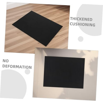 BESPORTBLE 2pcs Thick Sponge Pad for Fish Tank Shock Absorbing Aquarium Leveling Mat and Base Grid Design for Clean Water Black