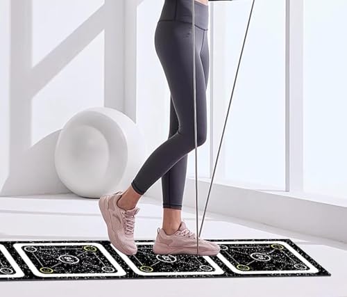 Rubber Agility Ladder 8.8 Ft Non-Slip Speed Agility Training Ladder for Soccer Footwork Training，Flat Agility Ladder for Children's Physical Training Equipment - color: 8.8 ft
