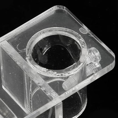 Pssopp Aquarium Water Pipe Clamp, Acrylic Aquarium Pipe Clip Clamp Holder Transparent Fish Hose Fix Clip for Aquarium in Out Pipe Single Hole 25mm/0.98in Inner Diameter