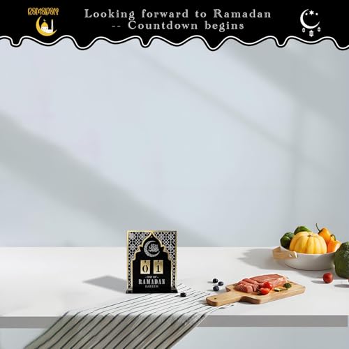 Ramadan Advent Calendar 30 Days Eid Mubarak DIY Countdown Calendar Ramadan Centerpieces Decoration Parties Islam Muslim Table Decor for Ramadan Party