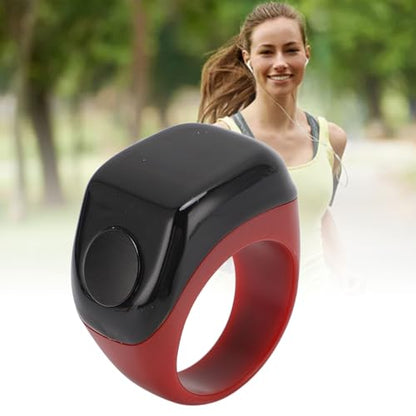 Finger Smart Tally Counter Ring, Muslim Digital Azan Alarm Clock, Vibration Reminder, Touch Control, 0.42in Screen, for Nice Islamic Gift - color: Coffee