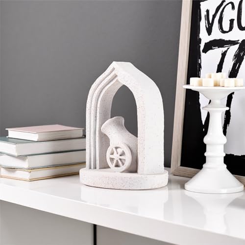Antique-Style Heavyweight Arch Bookends Made of Durable Resin, These Non-Slip bookends are Perfect for Holding Large Books. an Ideal Gift for Birthdays, Christmas, or Thanksgiving. - color: Ramadan Bookshelf Statue