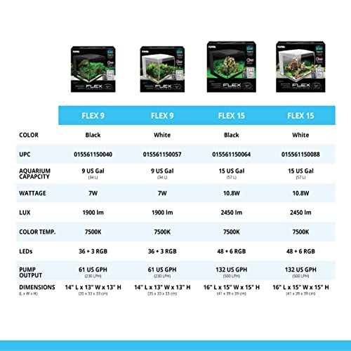 Fluval Flex 57 - 15 Gallon Nano Glass Aquarium Kit