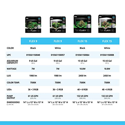 Fluval Flex 57 - 15 Gallon Nano Glass Aquarium Kit