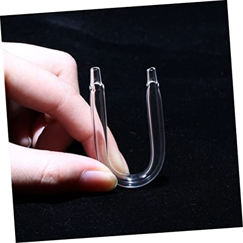 balacoo 4pcs U-shaped Diffuser Tube for Fish Tank Glass Tubing Lightweight Connector for Aquariums Easy Installation for Aquatic Plants and Aeration Systems