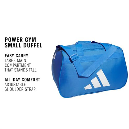 adidas Power Gym Bag – Lightweight Small Duffel, Ray Blue/White, OSFA - color: Ray Blue/White