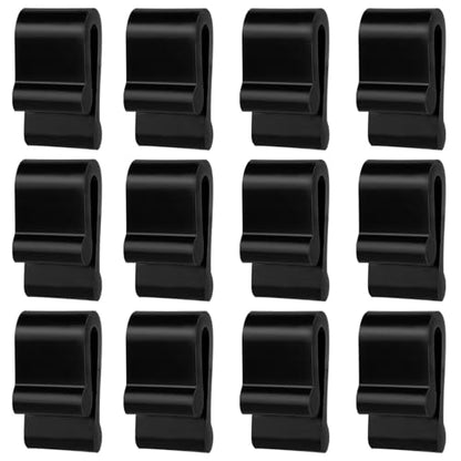 Gosknor 12pcs Dutch Oven Lid Protector Clips, Silicone, Black, Round, Oval, Accessory - color: black
