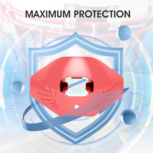 2Pcs Youth Football Mouthguard,Football Mouthpiece with Strap,No Boil. | Soft and Durable, Maximum Breathing Channel, - color: Pink