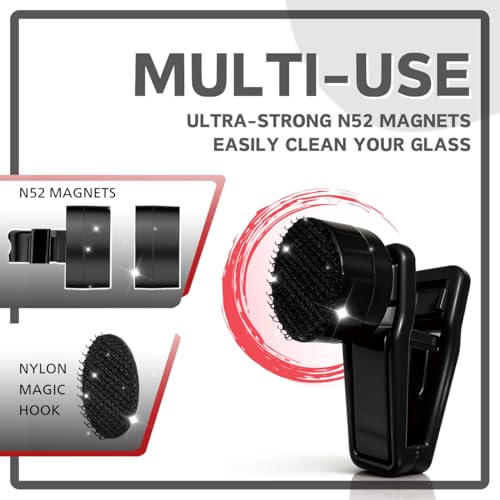 Magnetic Seaweed Clip - N52 Magnet, Rust-Proof Wavy Grip (Red) | nori holder, suction cup replacement, strong grip, tang fish, saltwater, dual function, glass mount, seaweed clamp, easy move - color: red