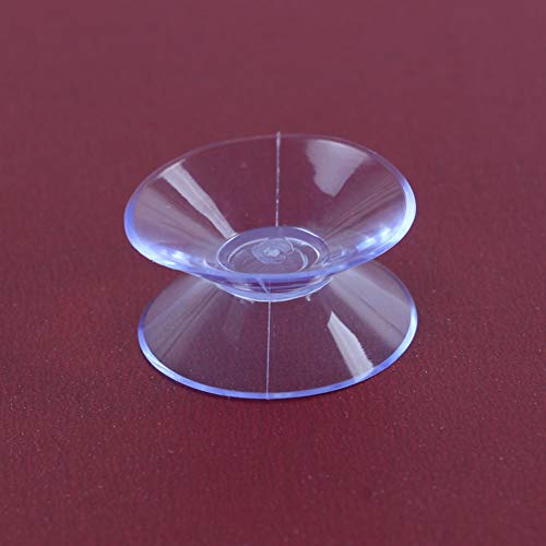 Lasenersm 20pcs 30mm Glass Table Top Double Sided Suction Cups - Dining Table Bumpers - Clear PVC Plastic - Prevents Glass Table Top from Sliding