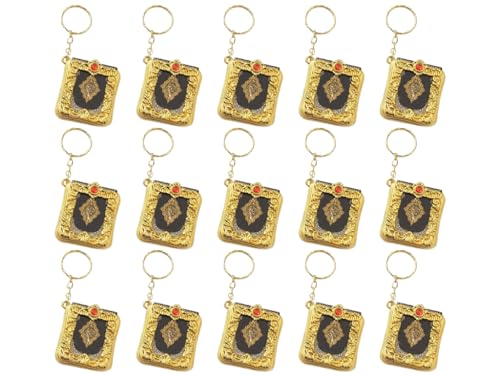 15PCS Mini Quran Keychain, Mini Islamic Keychain, Miniature Pendant Book Keyring, Small Muslim Keychains