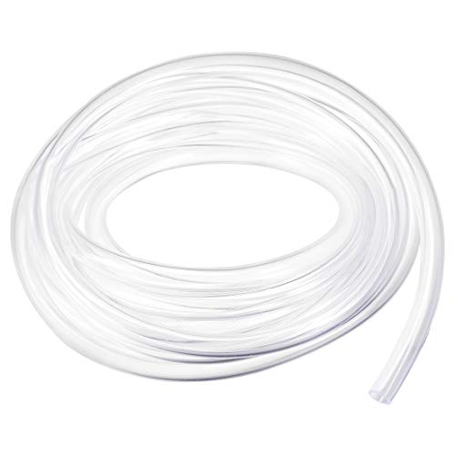 uxcell PVC Hose Tube, 6mm(0.23") ID x 8mm(0.31") OD 3 Meter 9.8ft Clear Vinyl Tubing, Plastic Flexible Water Pipe - size: 6x8mm