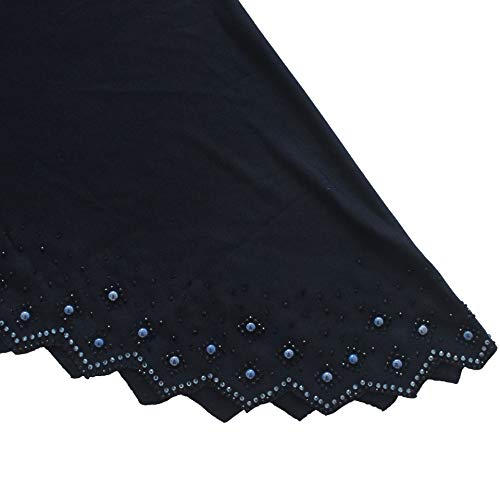 Girls Hijab with Rhinestones – Sparkly Non-Slip Amira Scarf for Kids, for Daily Prayer, School, Ramadan & Eid (Ages 4-12) - color: White